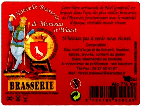 etiquette BRASSERIE FOREST 11 BIS