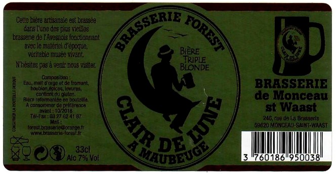 etiquette BRASSERIE FOREST 25