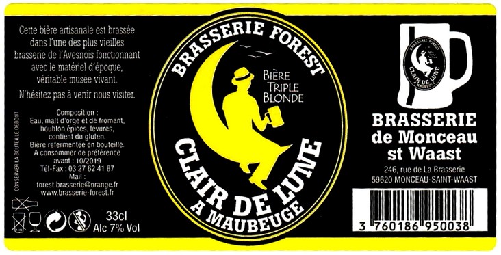 etiquette BRASSERIE FOREST 27