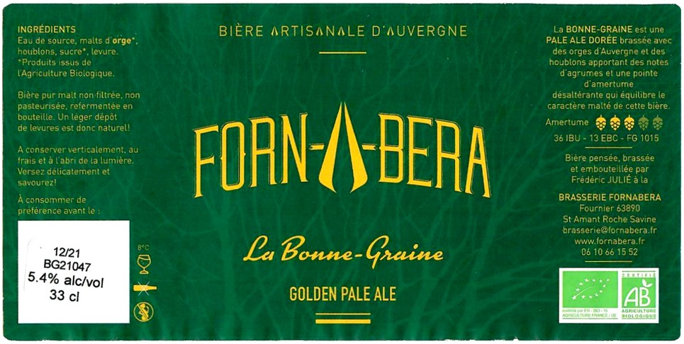 Etiquette BRASSERIE FORNABERA 01