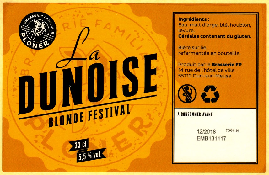 etiquette BRASSERIE FP LA DUNOISE 02