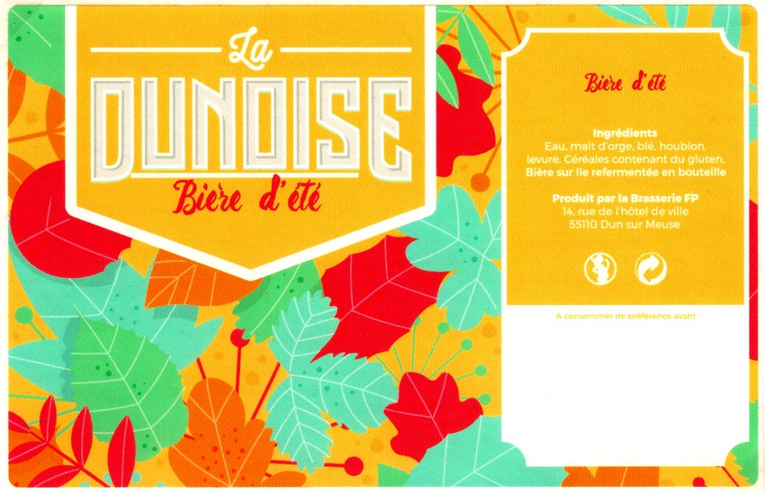etiquette BRASSERIE FP LA DUNOISE 12