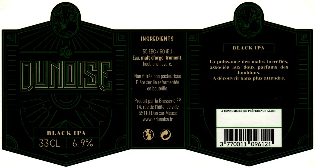etiquette BRASSERIE FP LA DUNOISE 17
