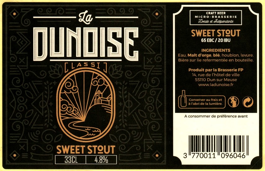 etiquette BRASSERIE FP LA DUNOISE 20