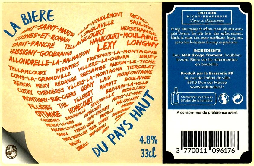 etiquette BRASSERIE FP 22