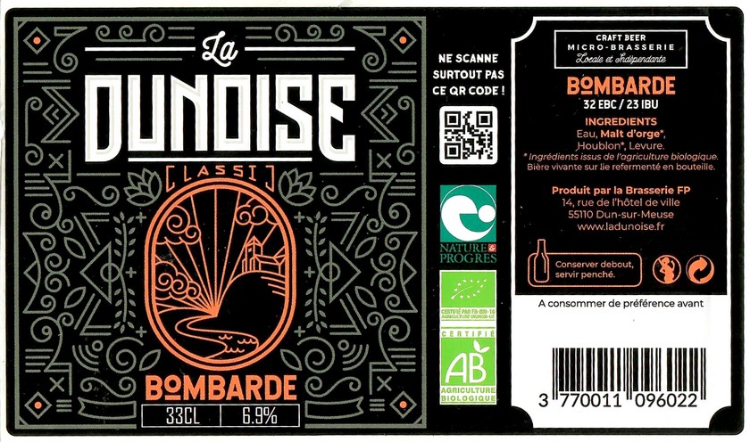 Etiquette BRASSERIE FP 38