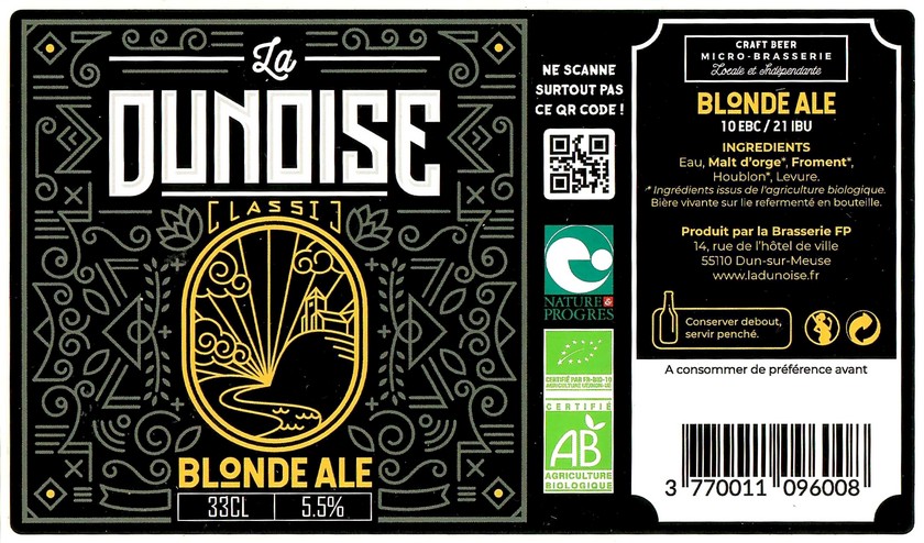 Etiquette BRASSERIE FP 39