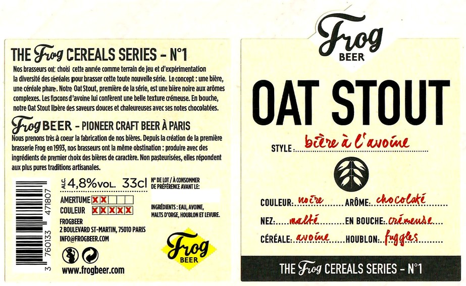 Etiquette BRASSERIE FROGBEER 14