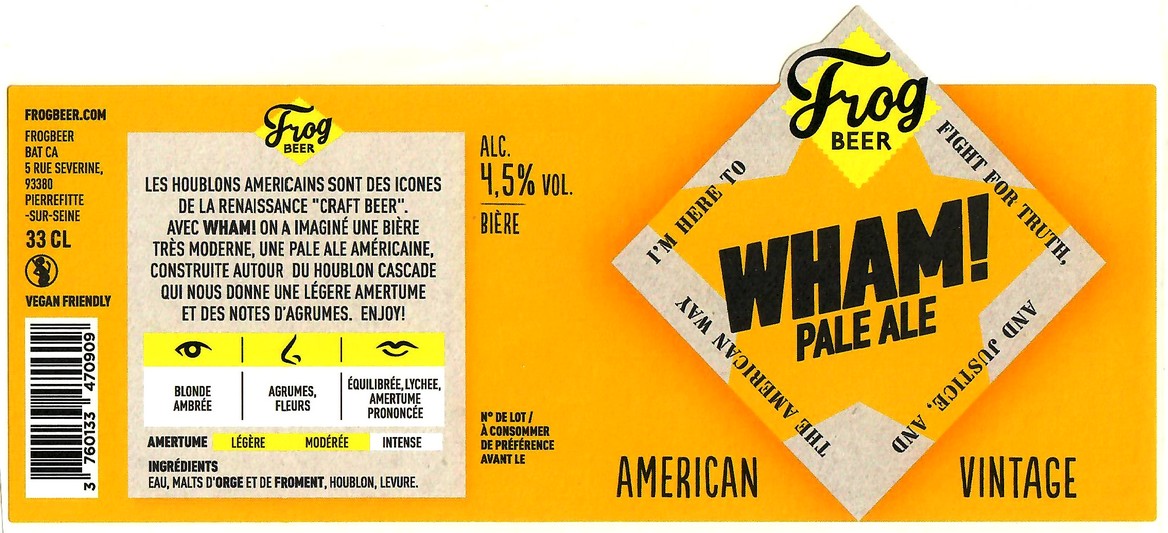 Etiquette BRASSERIE FROGBEER 18