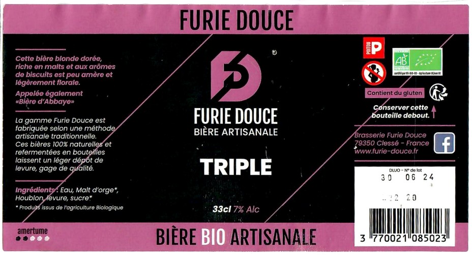 Etiquette BRASSERIE FURIE DOUCE 02