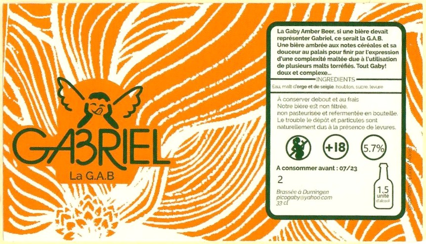 Etiquette BRASSERIE GABRIEL 01