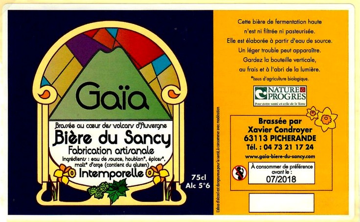 etiquette BRASSERIE GAIA 11