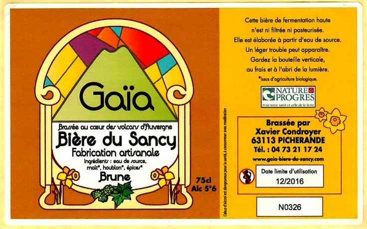 etiquette BRASSERIE GAIA 13