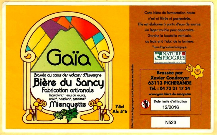 etiquette BRASSERIE GAIA 14