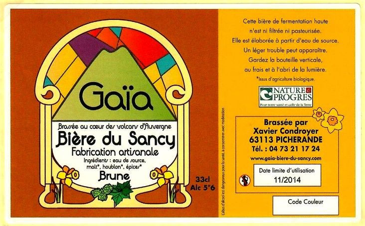 etiquette BRASSERIE GAIA 15