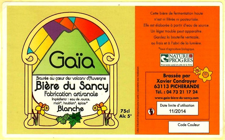 etiquette BRASSERIE GAIA 17