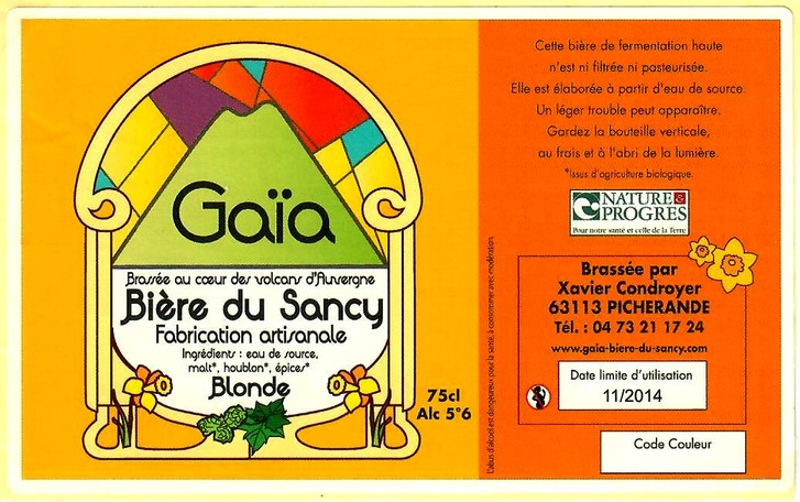 etiquette BRASSERIE GAIA 18