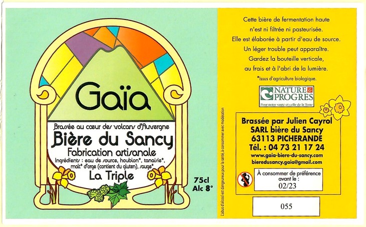 Etiquette BRASSERIE GAIA 25