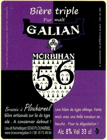 Etiquette BRASSERIE GALIAN 18