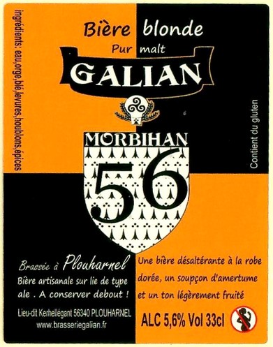 Etiquette BRASSERIE GALIAN 19