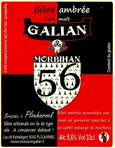 Etiquette BRASSERIE GALIAN 23