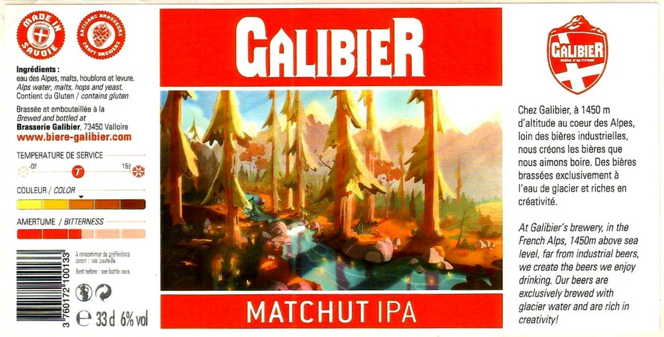 Etiquette BRASSERIE GALIBIER 15