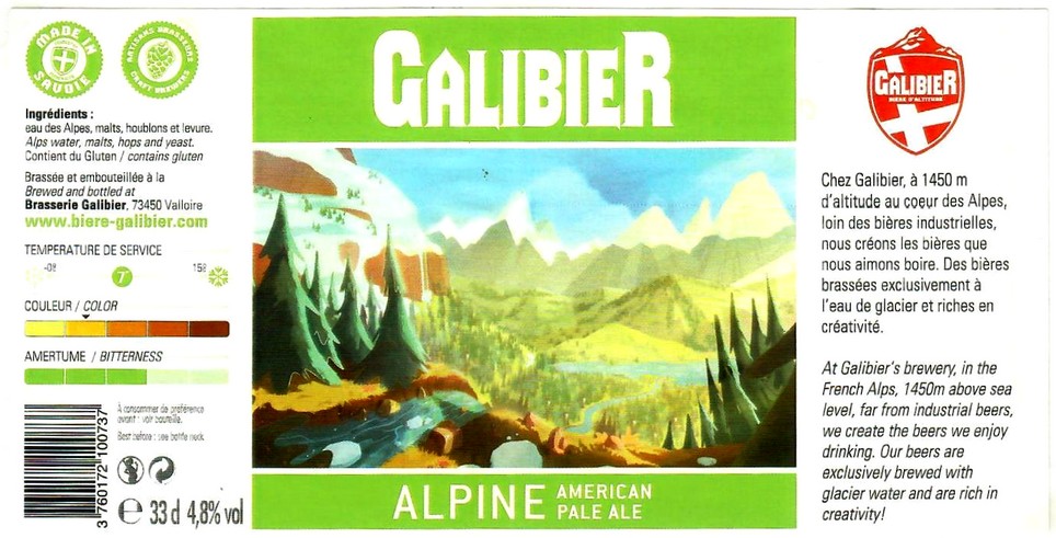 Etiquette BRASSERIE GALIBIER 16