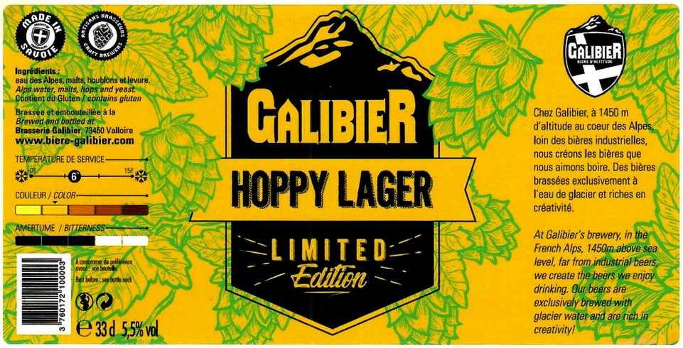 Etiquette BRASSERIE GALIBIER 22