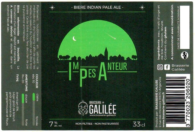 Etiquette BRASSERIE GALILEE 03