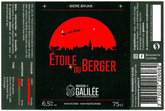 Etiquette BRASSERIE GALILEE 04