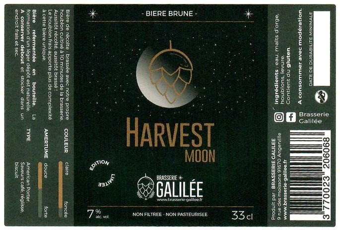 Etiquette BRASSERIE GALILEE 06