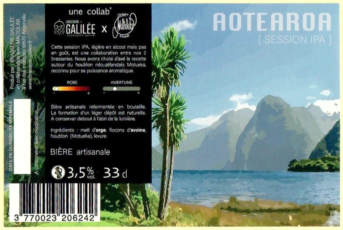 Etiquette BRASSERIE GALILEE 23