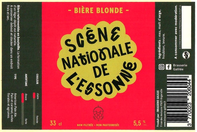 Etiquette BRASSERIE GALILEE 31