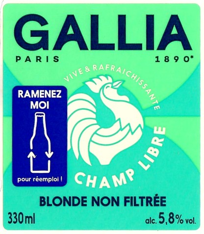 Etiquette BRASSERIE GALLIA 134