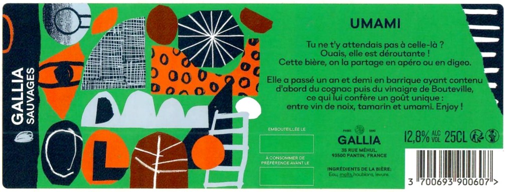 Etiquette BRASSERIE GALLIA 30