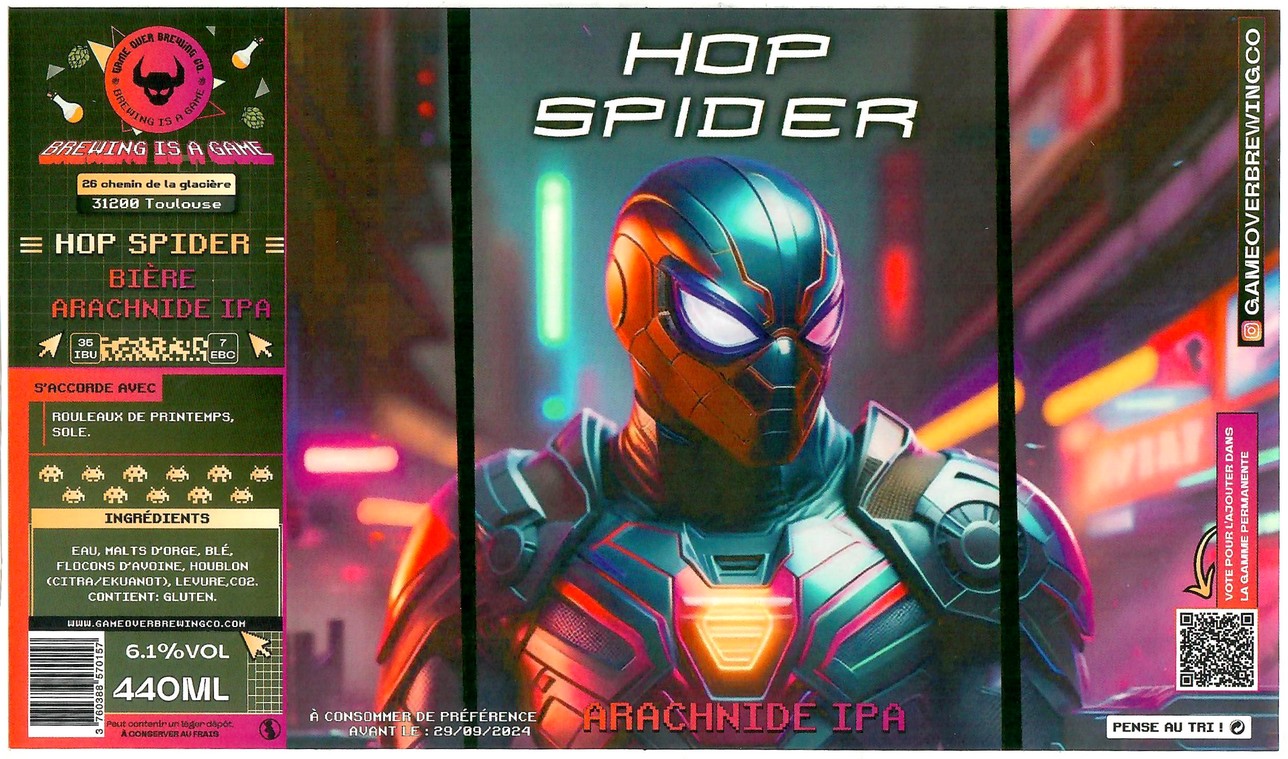 Etiquette BRASSERIE GAME OVER BREWING CO 02