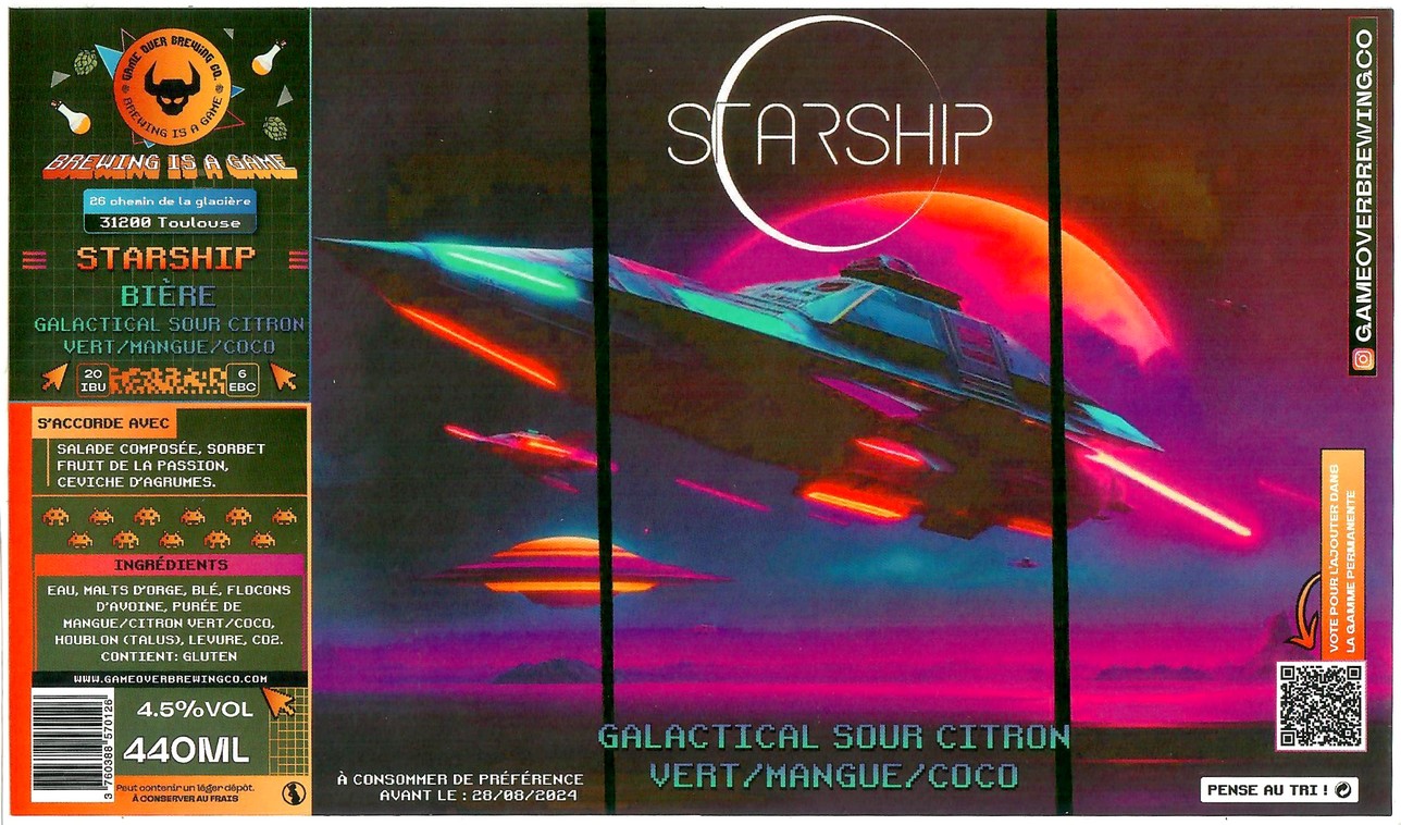 Etiquette BRASSERIE GAME OVER BREWING CO 05