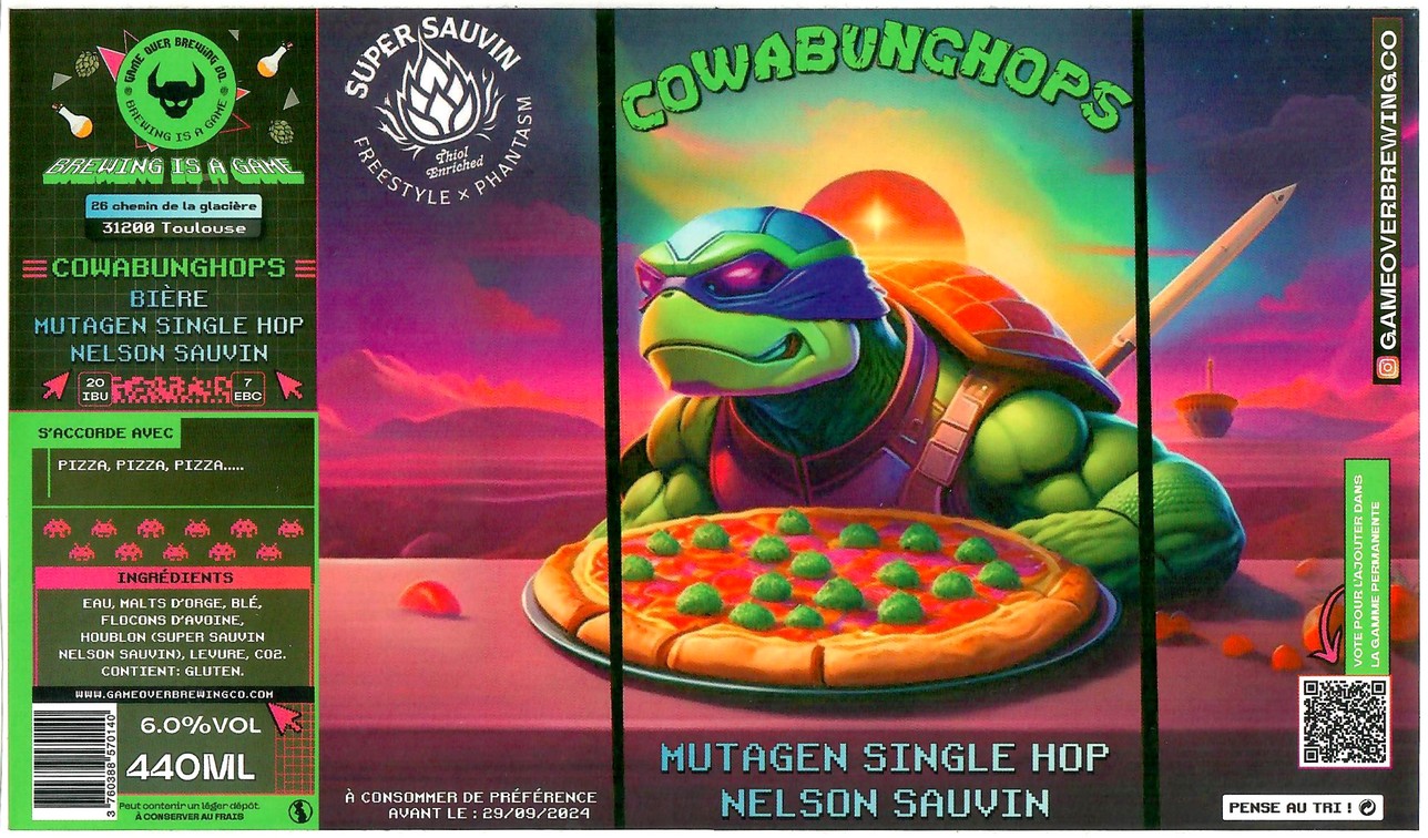 Etiquette BRASSERIE GAME OVER BREWING CO 06