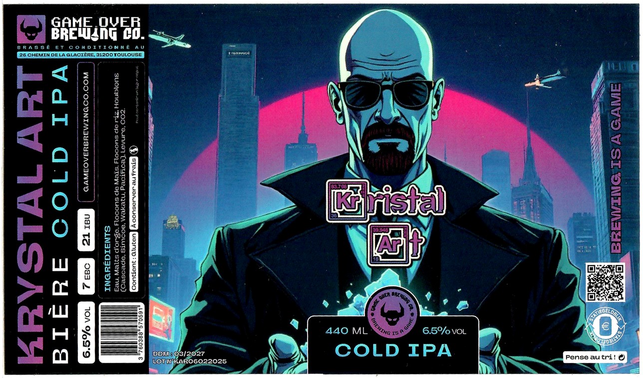 Etiquette BRASSERIE GAME OVER BREWING CO 07