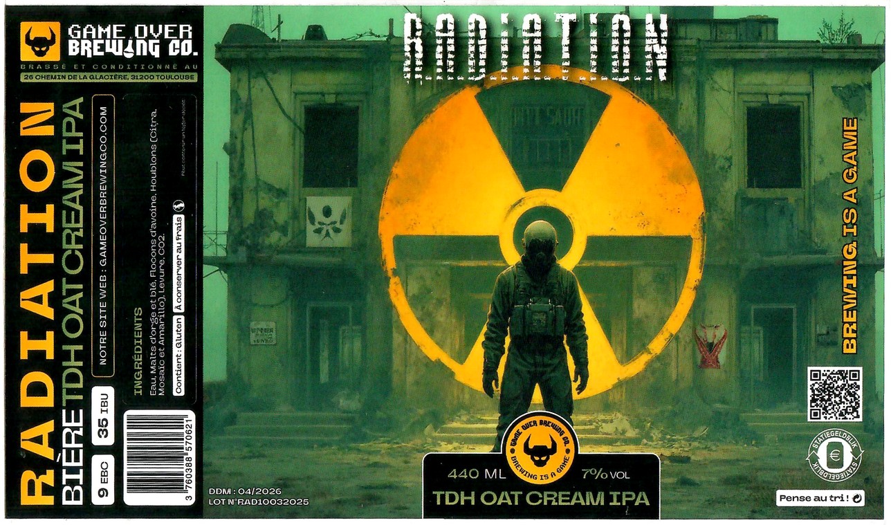 Etiquette BRASSERIE GAME OVER BREWING CO 09