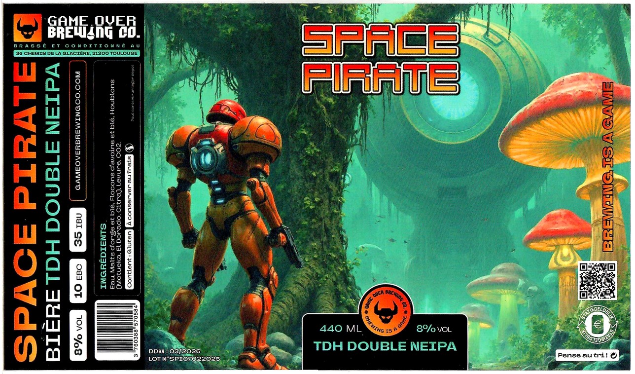 Etiquette BRASSERIE GAME OVER BREWING CO 10