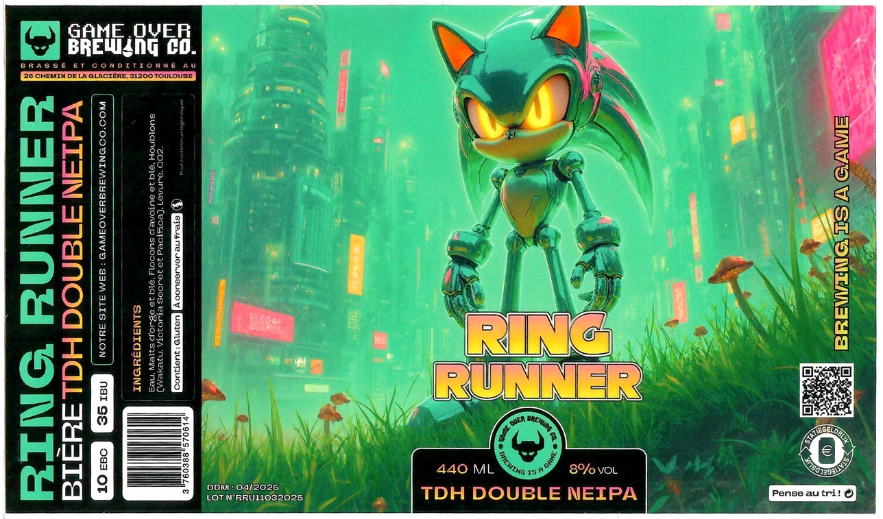 Etiquette BRASSERIE GAME OVER BREWING CO 11