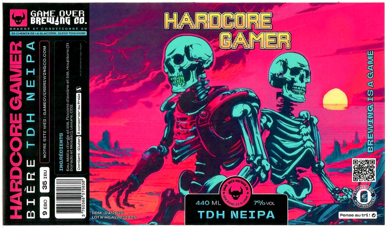 Etiquette BRASSERIE GAME OVER BREWING CO 12