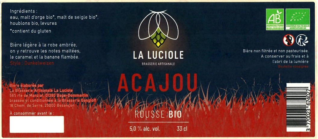 etiquette BRASSERIE GANGLOFF 21