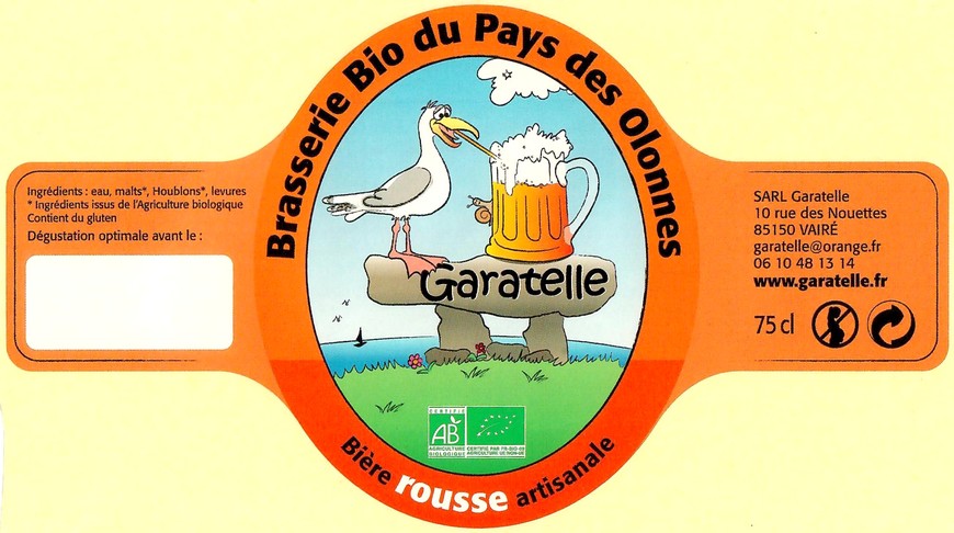 Etiquette BRASSERIE GARATELLE 03