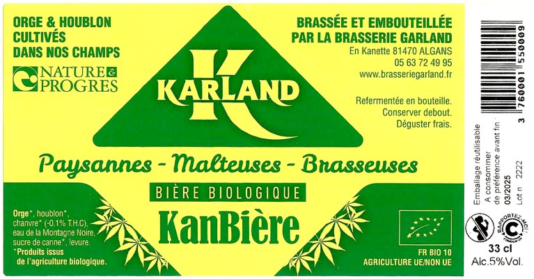 Etiquette BRASSERIE GARLAND 28