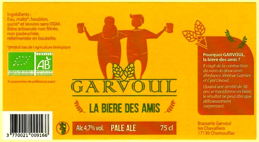 etiquette BRASSERIE GARVOUL 06