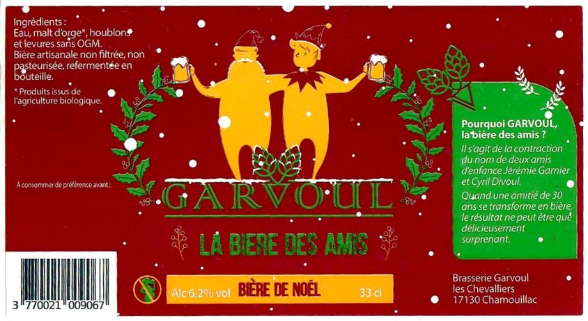 Etiquette BRASSERIE GARVOUL 13