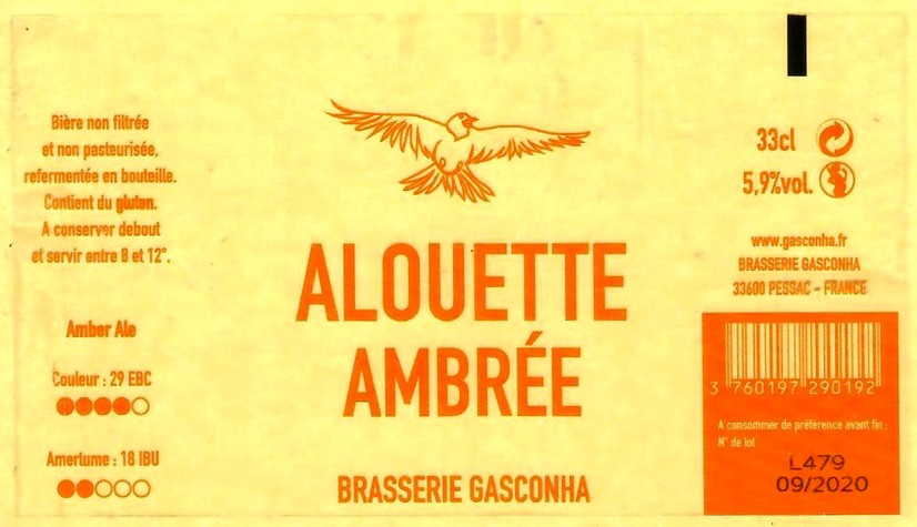 etiquette BRASSERIE GASCONHA 18