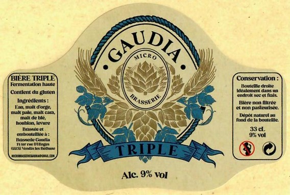 Etiquette BRASSERIE GAUDIA 01